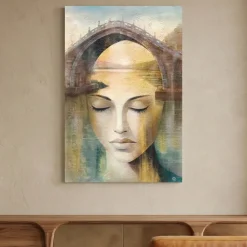 Quadri Moderni-Selezionato da Mazzolaluce Quadro astratto 50x70 anima femminile particolari dorati