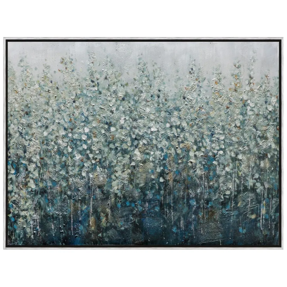 Quadri Moderni-Selezionato da Mazzolaluce Quadro astratto 90x120 cm foresta pittura in rilievo cornice legno