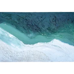 Quadri Moderni-Selezionato da Mazzolaluce Quadro astratto 100x150 cm moderno materico confine acqua