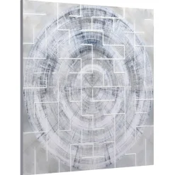 Quadri Moderni-Selezionato da Mazzolaluce Quadro astratto 100x100 dipinto azzurro grigio per soggiorno