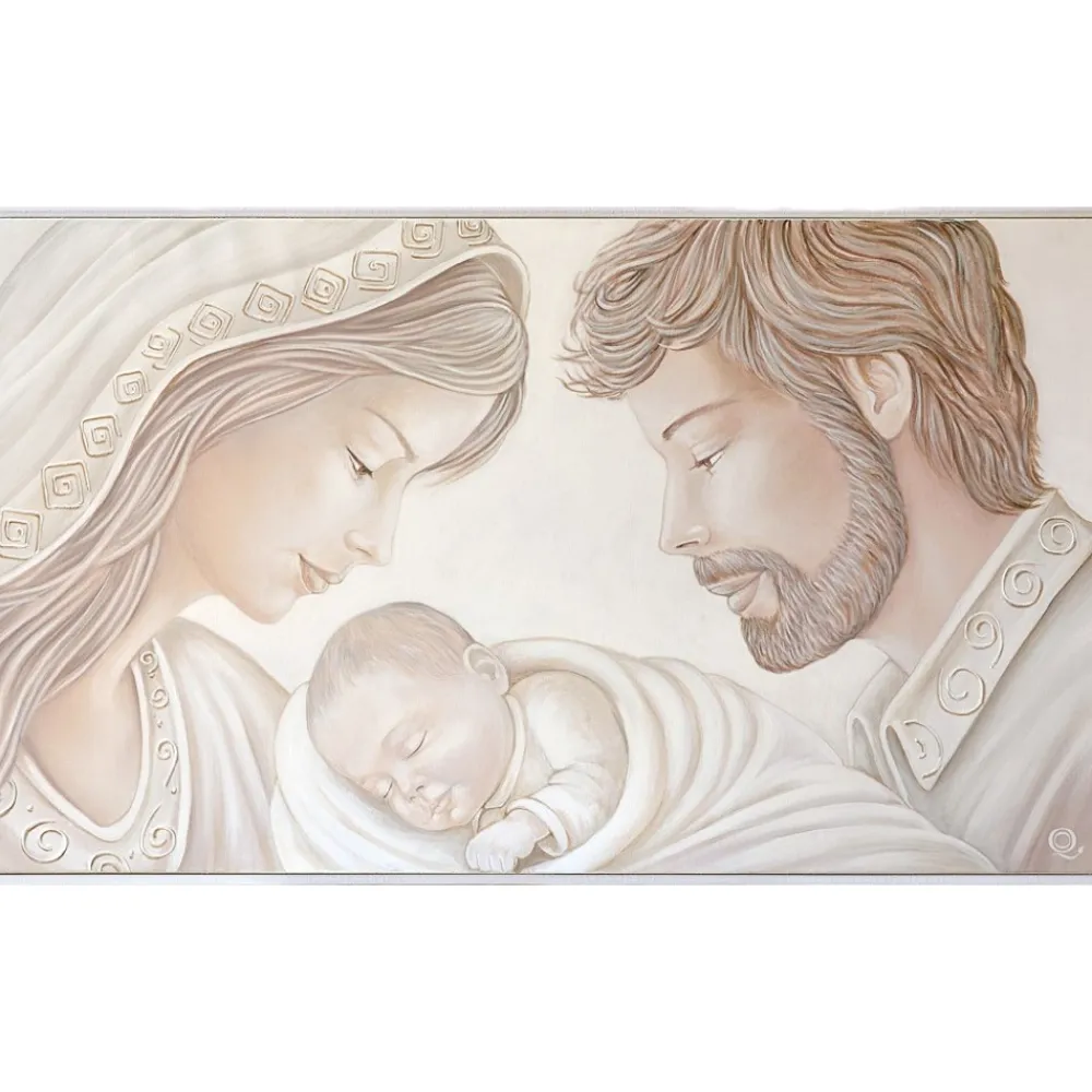Capezzali-Selezionato da Mazzolaluce Quadro capoletto classico sacra famiglia 122x72 capezzale decorato