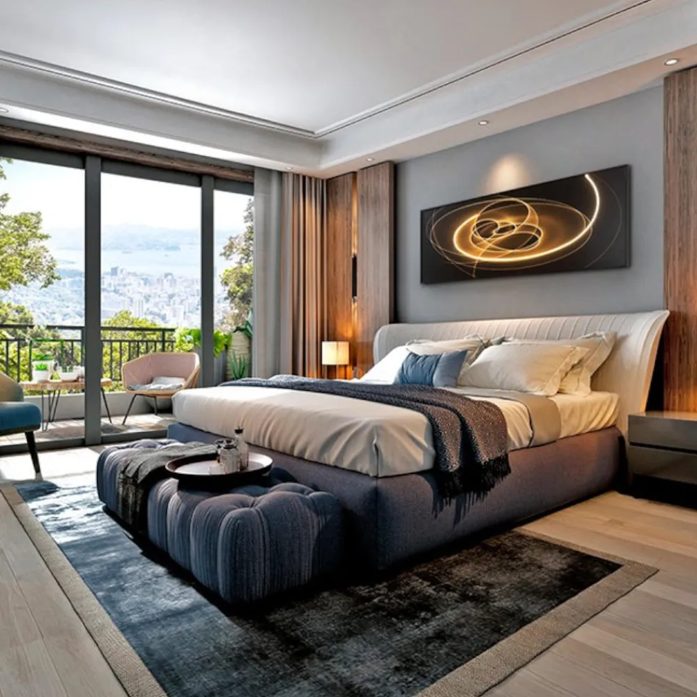 Quadri Moderni-Selezionato da Mazzolaluce Quadro cosmo con luce design moderno 50x150 cm per soggiorno fp