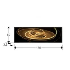 Quadri Moderni-Selezionato da Mazzolaluce Quadro cosmo con luce design moderno 50x150 cm per soggiorno fp