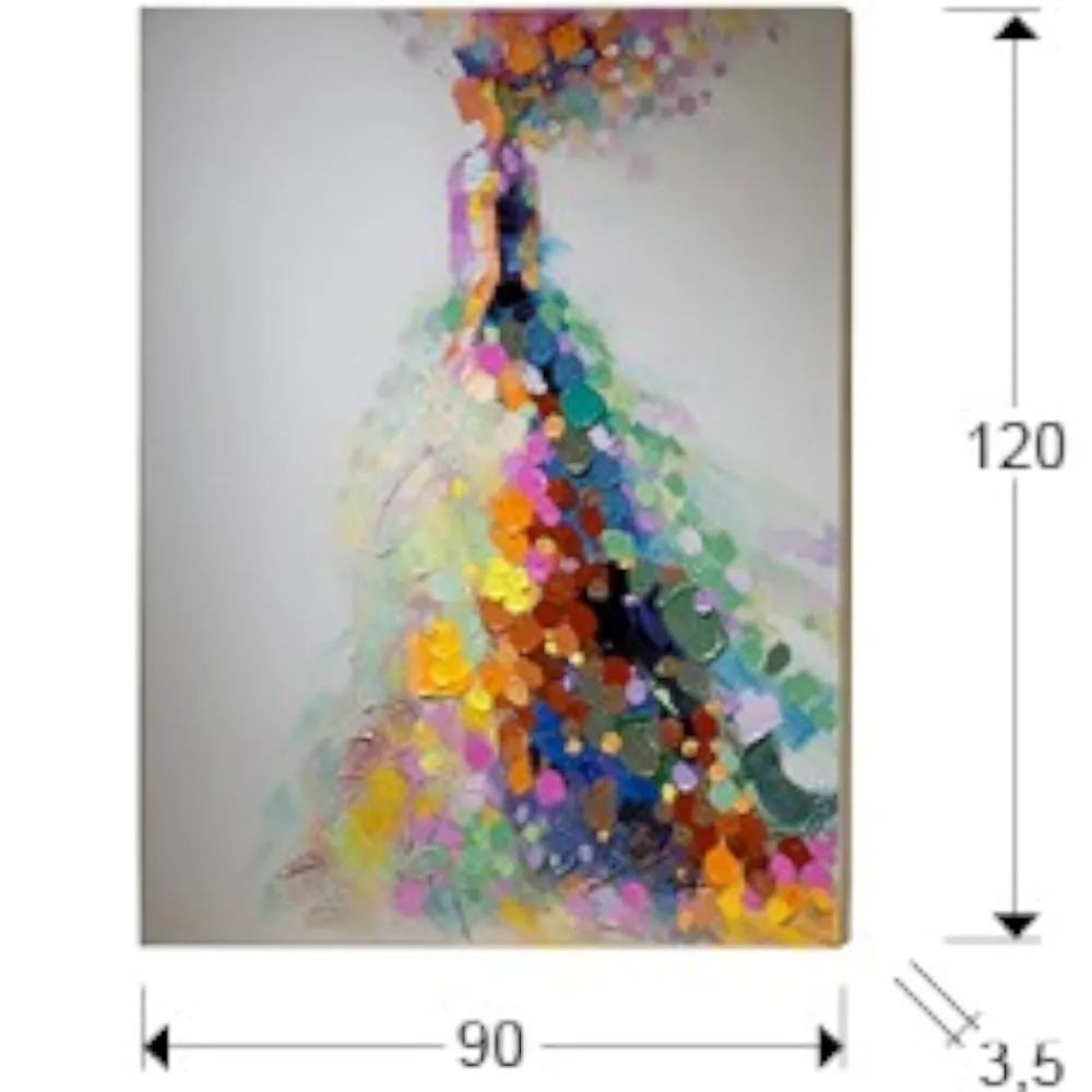 Quadri Moderni-Selezionato da Mazzolaluce Quadro diva moderno multicolor dipinto 90x120 cm