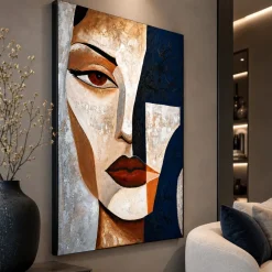Quadri Moderni-Selezionato da Mazzolaluce Quadro fascino silenzioso 100x150 cm dipinto moderno materico verticale per salone