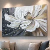 Quadri Moderni-Selezionato da Mazzolaluce Quadro fioritura preziosa 80x120 cm dipinto a rilievo materico per salone
