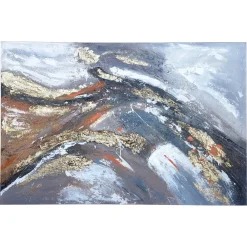 Quadri Moderni-Selezionato da Mazzolaluce Quadro impulso astratto moderno 80x120 cm dipinto a rilievo materico