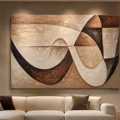Quadri Moderni-Selezionato da Mazzolaluce Quadro materia e forma astratto moderno 80x120 cm dipinto materico a rilievo