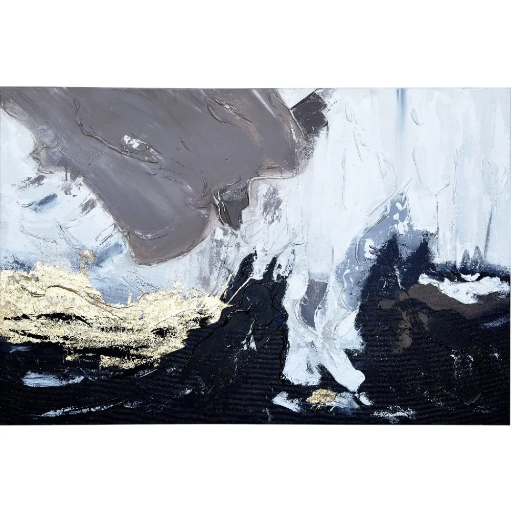 Quadri Moderni-Selezionato da Mazzolaluce Quadro materia notturna 100x150 cm astratto moderno materico per salone