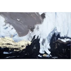 Quadri Moderni-Selezionato da Mazzolaluce Quadro moderno astratto materia notturna 80x120 cm dipinto materico a rilievo
