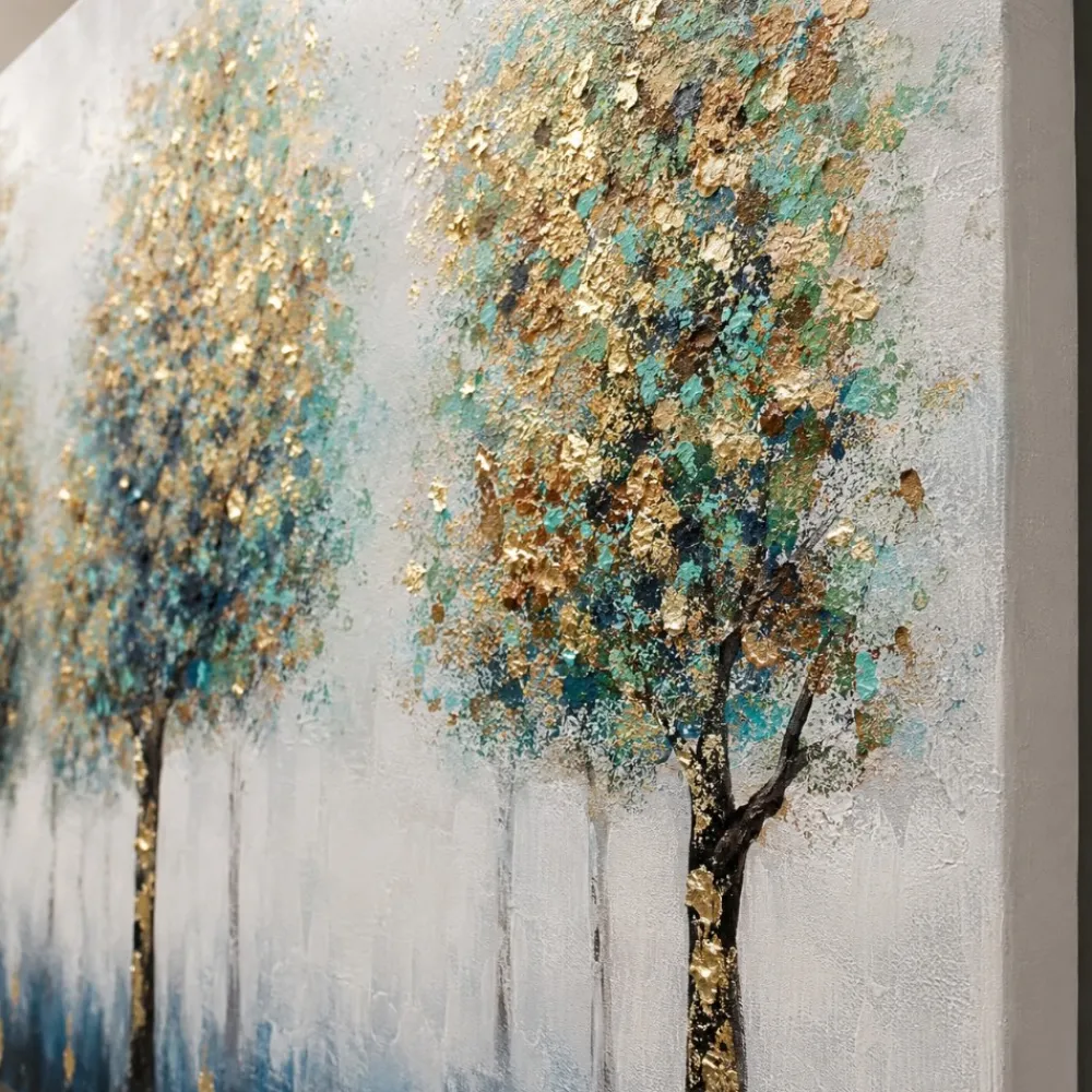 Quadri Moderni-Selezionato da Mazzolaluce Quadro moderno con cornice nera 150x70 cm foresta decorata