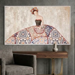Quadri Moderni-Selezionato da Mazzolaluce Quadro moderno dama 120x70 tela decorata