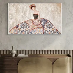Quadri Moderni-Selezionato da Mazzolaluce Quadro moderno dama 120x70 tela decorata