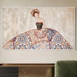 Quadri Moderni-Selezionato da Mazzolaluce Quadro moderno dama 120x70 tela decorata