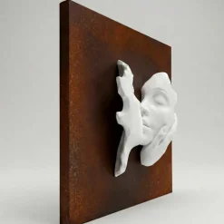 Quadri Moderni-Bongelli Preziosi Quadro moderno 3d volti base ruggine 50x50cm