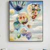 Quadri Moderni-Selezionato da Mazzolaluce Quadro moderno mongolfiere in volo dipinto su tela 100x120
