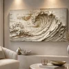 Quadri Moderni-Selezionato da Mazzolaluce Quadro moderno stampa su tela onde beige 77x143