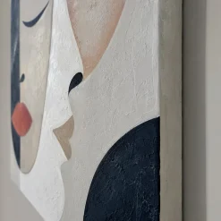 Quadri Moderni-Selezionato da Mazzolaluce Quadro moderno sussurri interiori 100x150 cm dipinto materico a rilievo