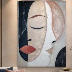 Quadri Moderni-Selezionato da Mazzolaluce Quadro moderno sussurri interiori 100x150 cm dipinto materico a rilievo