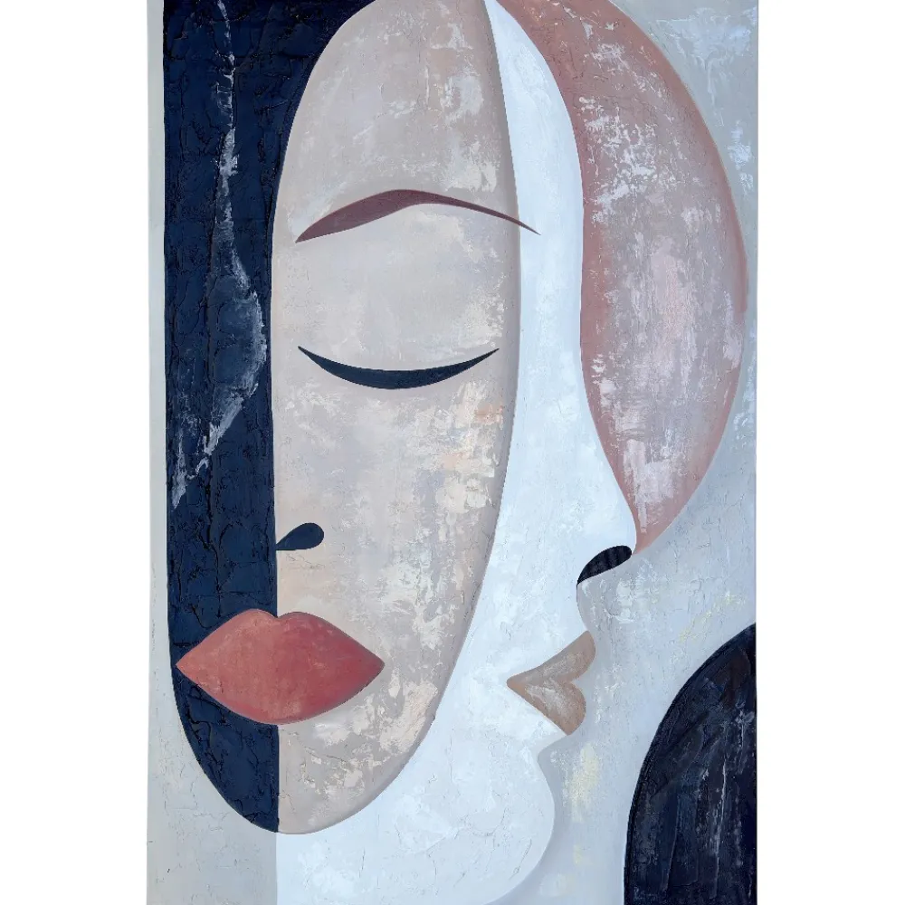 Quadri Moderni-Selezionato da Mazzolaluce Quadro moderno sussurri interiori 100x150 cm dipinto materico a rilievo