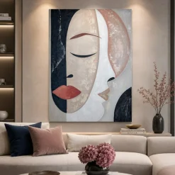 Quadri Moderni-Selezionato da Mazzolaluce Quadro moderno sussurri interiori 80x120 dipinto materico a rilievo