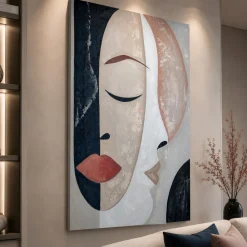 Quadri Moderni-Selezionato da Mazzolaluce Quadro moderno sussurri interiori 80x120 dipinto materico a rilievo