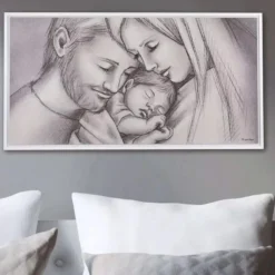 Capezzali-Bongelli Preziosi Quadro per camera da letto moderna sacra famiglia