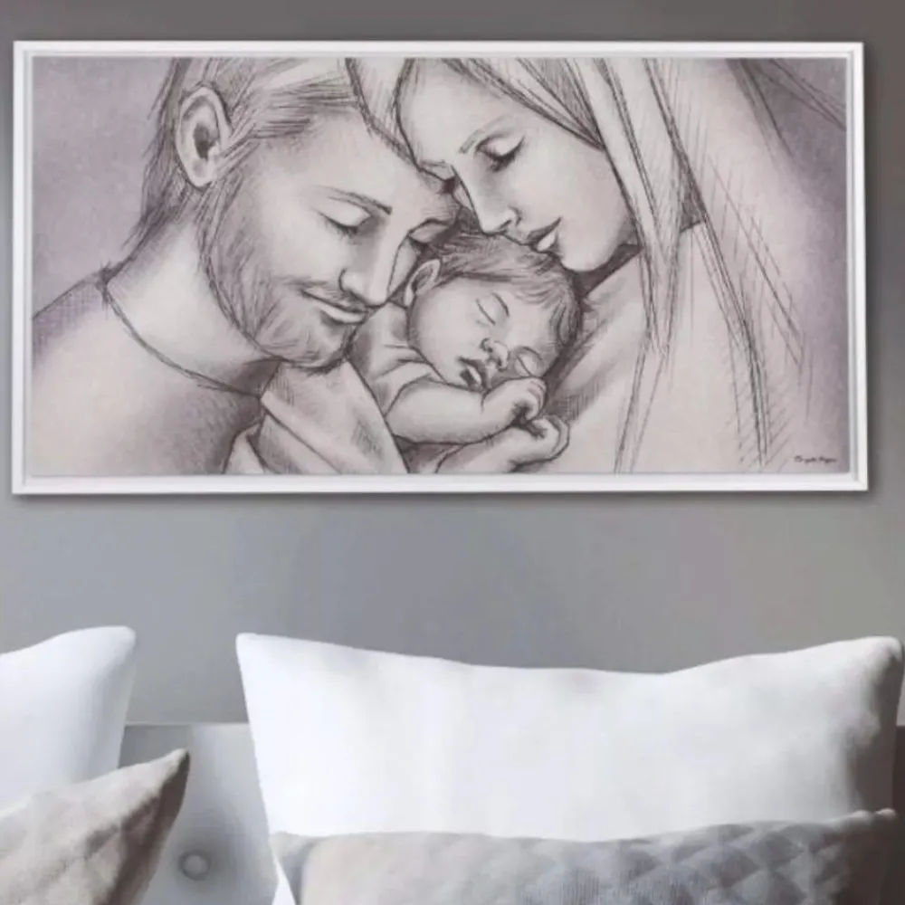 Capezzali-Bongelli Preziosi Quadro per camera da letto moderna sacra famiglia