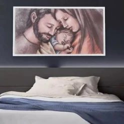 Capezzali-Bongelli Preziosi Quadro per camera da letto moderna 110x60 sacra famiglia