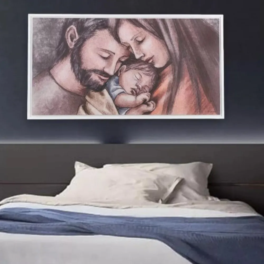 Capezzali-Bongelli Preziosi Quadro per camera da letto moderna 110x60 sacra famiglia