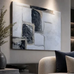 Quadri Moderni-Selezionato da Mazzolaluce Quadro per salone 100x150 cm dipinto materico architettura astratta