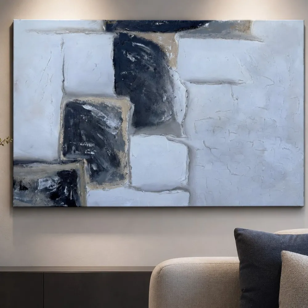 Quadri Moderni-Selezionato da Mazzolaluce Quadro per salone 100x150 cm dipinto materico architettura astratta