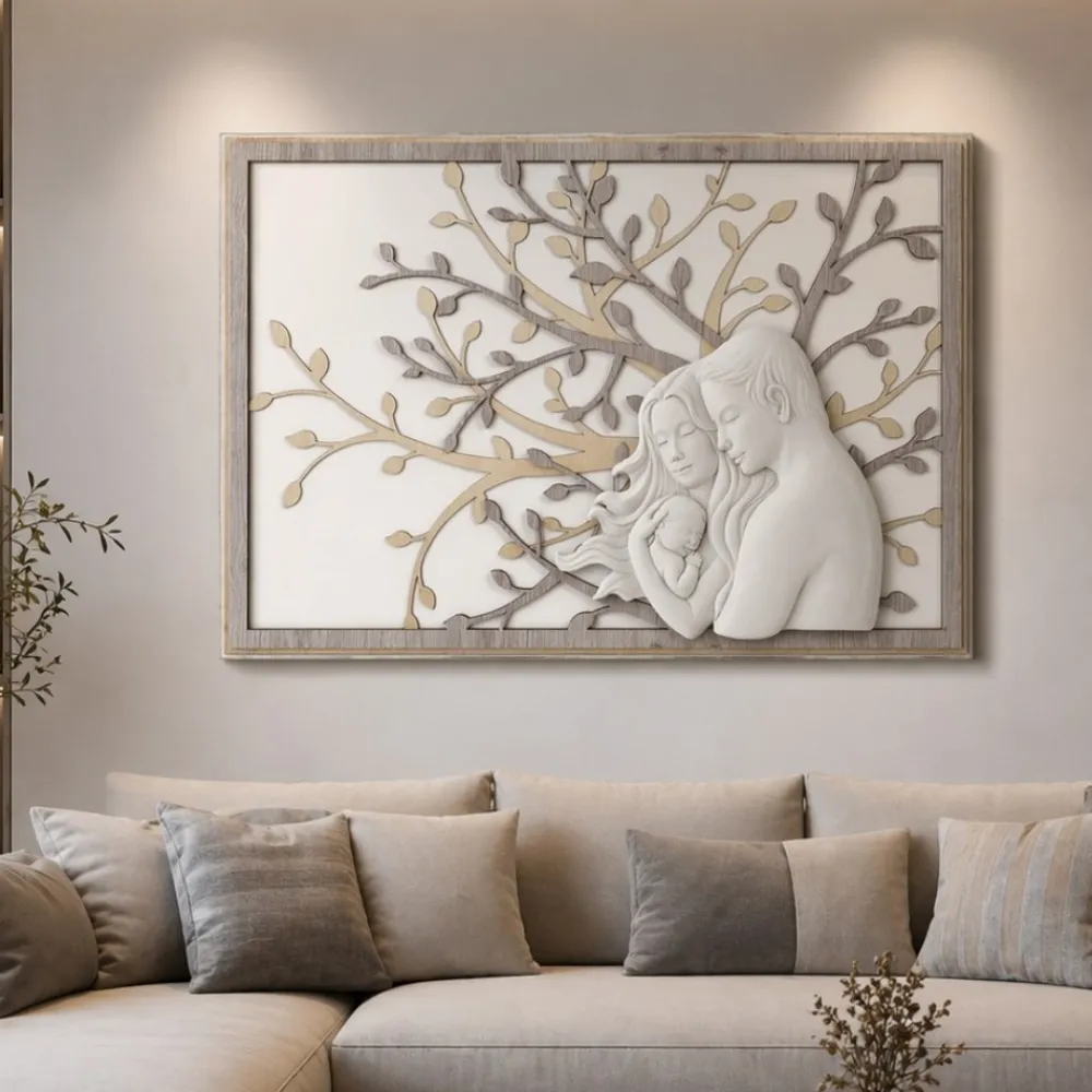 Quadri Moderni-Bongelli Preziosi Quadro per soggiorno moderno 70x48 rovere