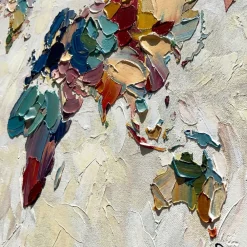 Quadri Moderni-Selezionato da Mazzolaluce Quadro plafinfero moderno multicolor 120x80 dipinto a mano con cornice