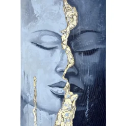 Quadri Moderni-Selezionato da Mazzolaluce Quadro sguardo interiore 100x150 cm materico dipinto a rilievo per salone