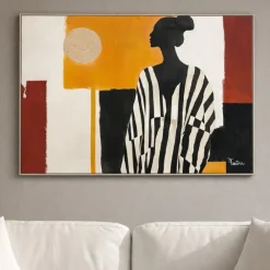 Quadri Moderni-Selezionato da Mazzolaluce Quadro silhouette elegangte moderno dipinto con cornice 120x80