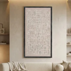 Quadri Moderni-Selezionato da Mazzolaluce Quadro verticale astratto moderno decorato con cornice 60x120
