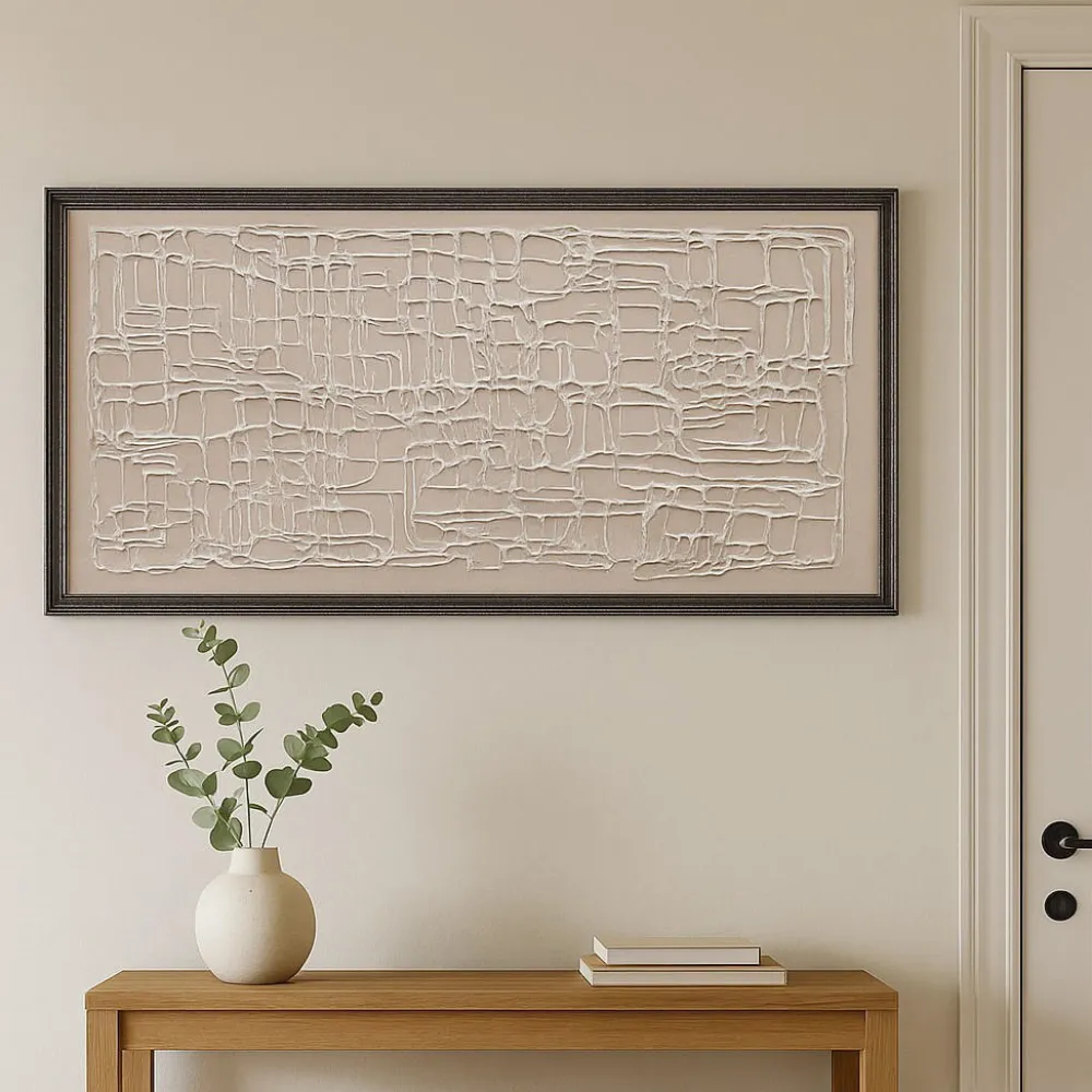 Quadri Moderni-Selezionato da Mazzolaluce Quadro verticale astratto moderno decorato con cornice 60x120