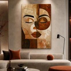 Quadri Moderni-Selezionato da Mazzolaluce Quadro verticale materico geometrie dell’anima dipinto a rilievo 80x120 cm
