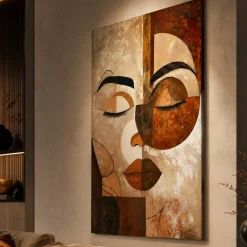 Quadri Moderni-Selezionato da Mazzolaluce Quadro verticale materico geometrie dell’anima 100x150 per salotto
