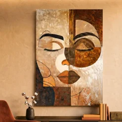Quadri Moderni-Selezionato da Mazzolaluce Quadro verticale materico geometrie dell’anima 100x150 per salotto
