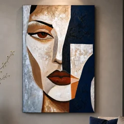 Quadri Moderni-Selezionato da Mazzolaluce Quadro verticale moderno fascino silenzioso 80x120 dipinto materico a rilievo
