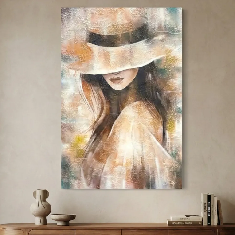 Quadri Moderni-Selezionato da Mazzolaluce Quadro verticale 60x90 la donna del mistero tela decorata