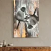 Quadri Moderni-Selezionato da Mazzolaluce Quadro verticale 60x90 sguardo interiore tela decorata oro