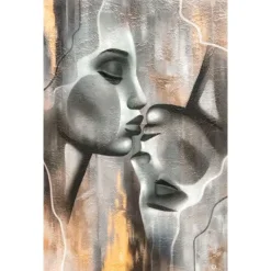Quadri Moderni-Selezionato da Mazzolaluce Quadro verticale 60x90 sguardo interiore tela decorata oro