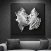Quadri Moderni-Bongelli Preziosi Quadro volti 3d scultura argento nero 50x50