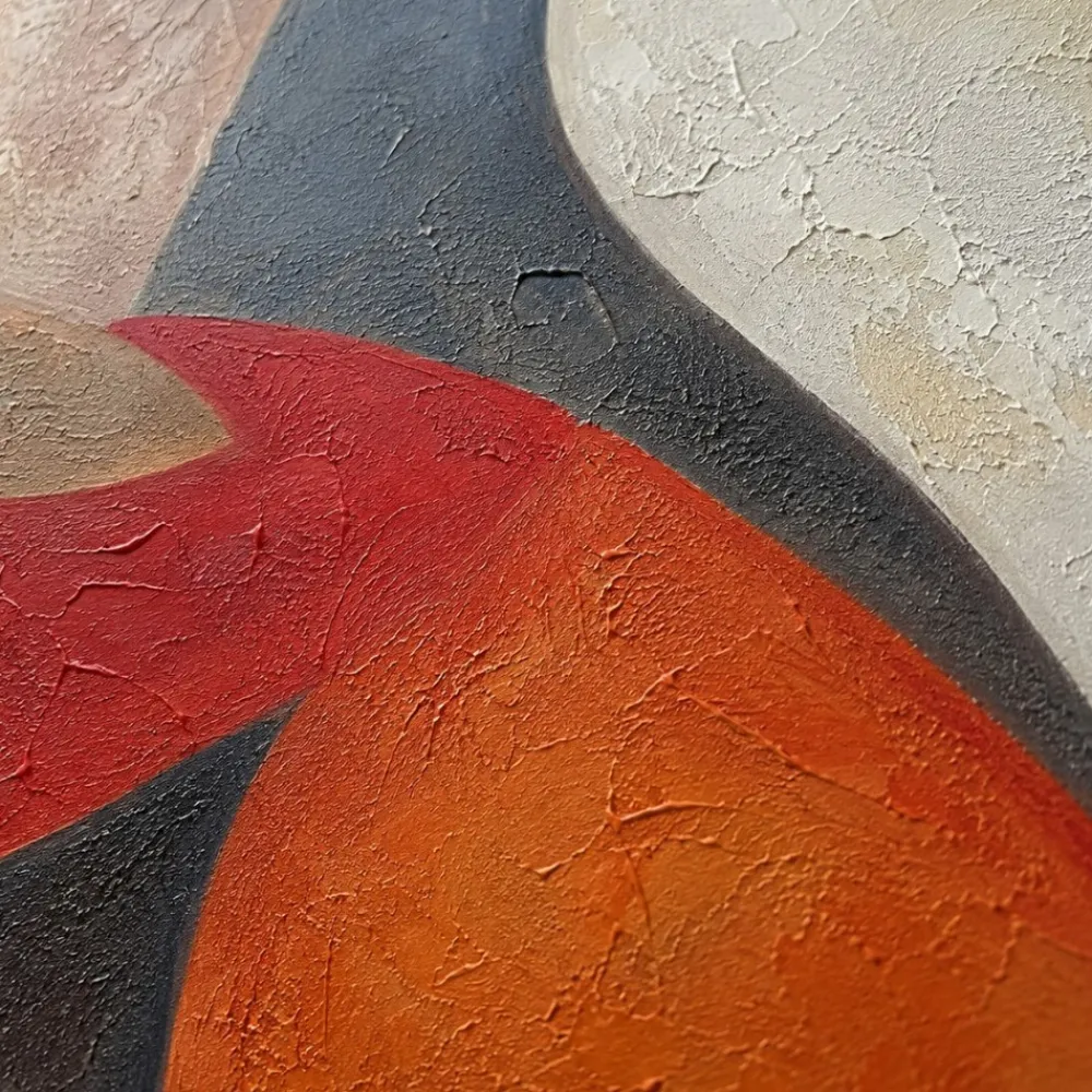 Quadri Moderni-Selezionato da Mazzolaluce Quadro 120x120 cm danza di forme astratto moderno dipinto a rilievo quadrato