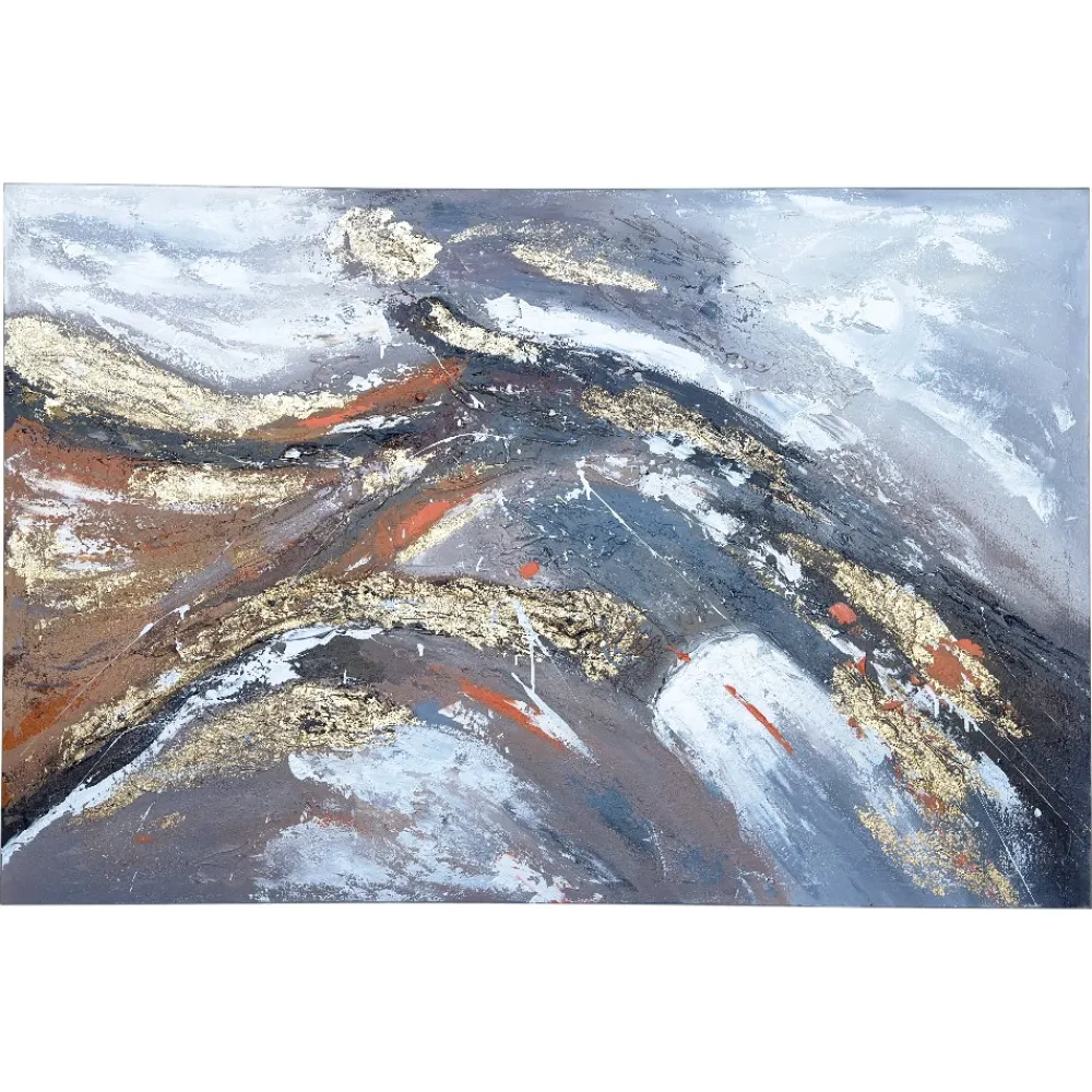 Quadri Moderni-Selezionato da Mazzolaluce Quadro 100x150 cm impulso astratto moderno dipinto a rilievo materico