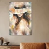 Quadri Moderni-Selezionato da Mazzolaluce Quadro 50x70 la donna del mistero tela decorata in oro