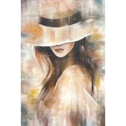 Quadri Moderni-Selezionato da Mazzolaluce Quadro 50x70 la donna del mistero tela decorata in oro